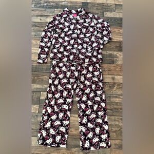 Hello Kitty Juniors Pajama Set - Black and Pink